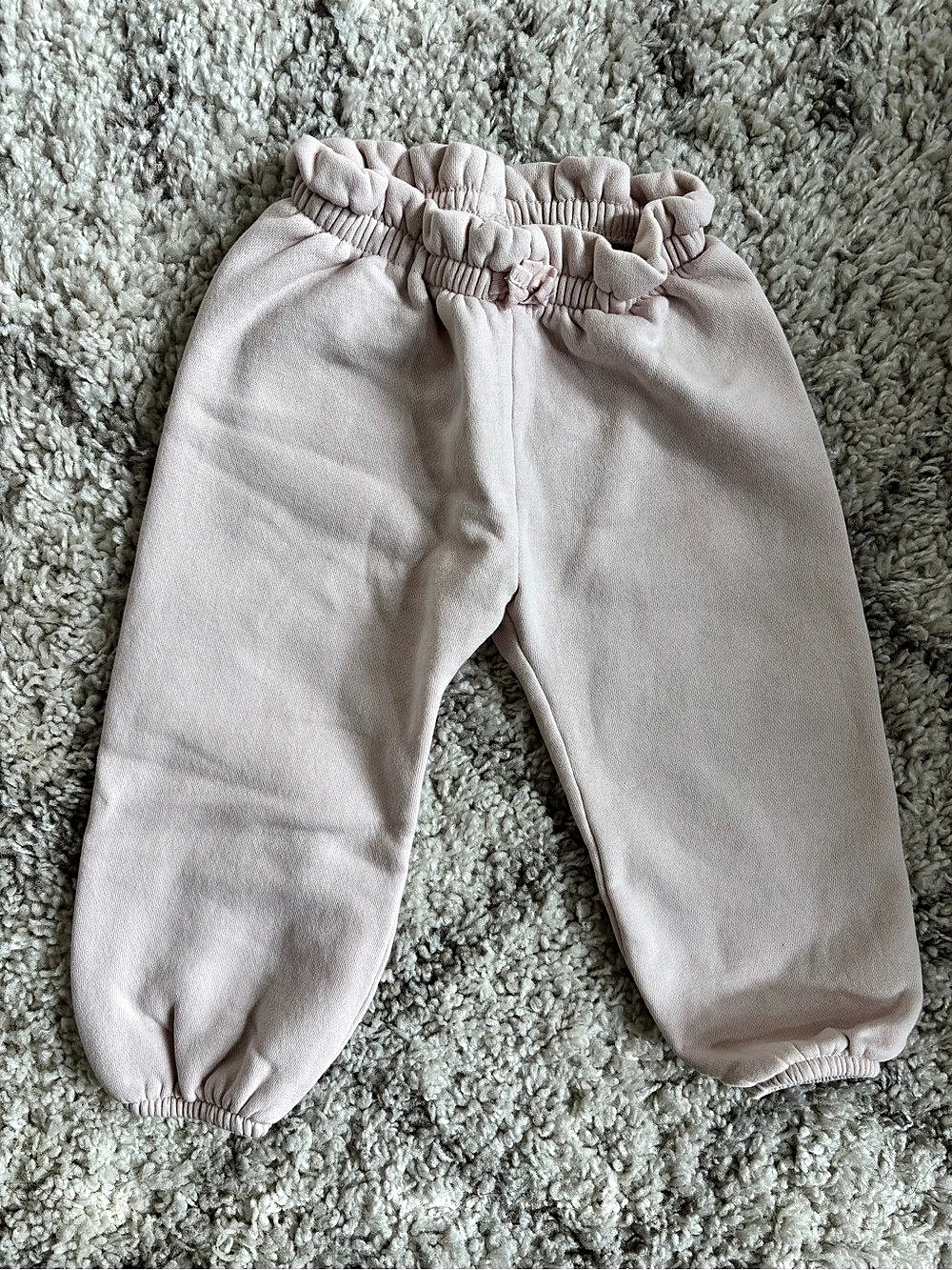 Baby Gap Girls Pink Ruffle Waist Jogger Pants – 18–24M